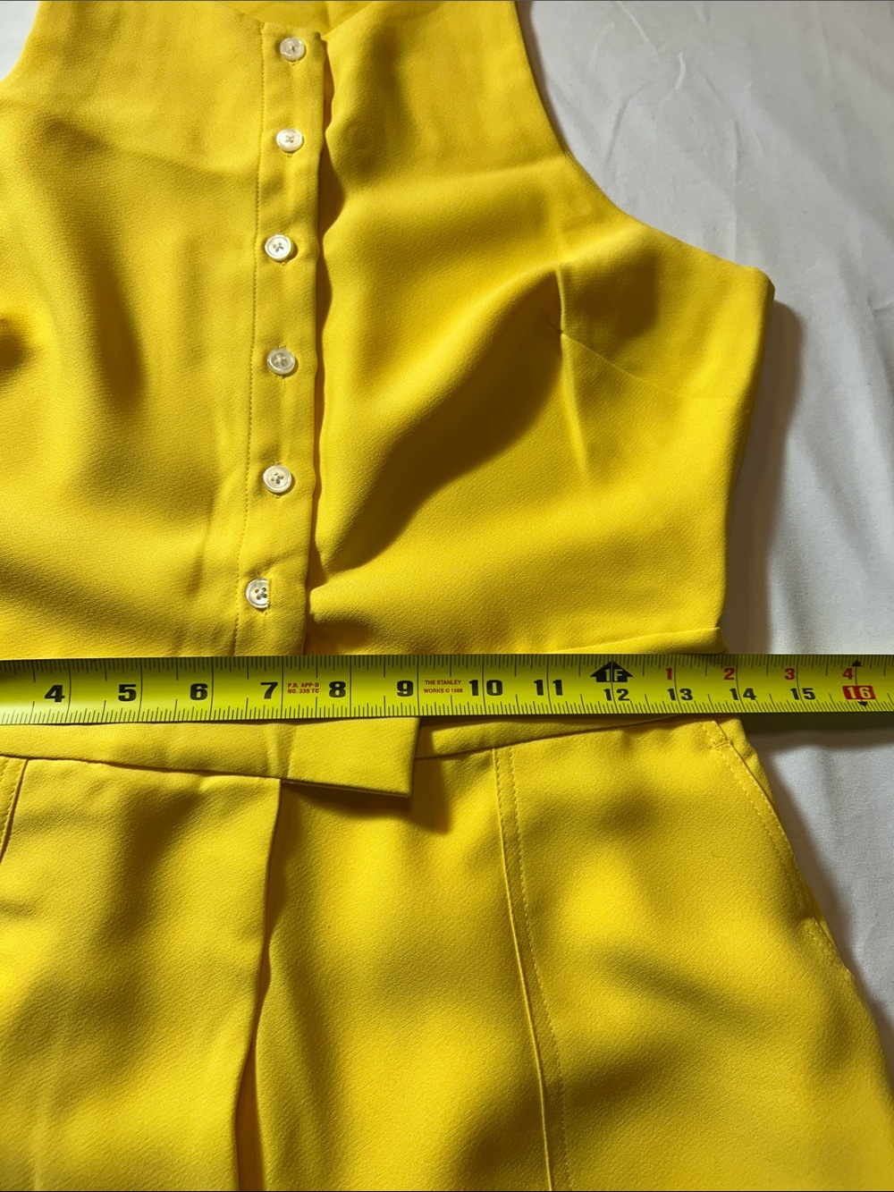 Banana Republic Bright Yellow Midi Dress with Button Front SIZE 2 - Picture 8 of 8